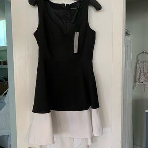Black Halo black and white cocktail Dress, Sz 10